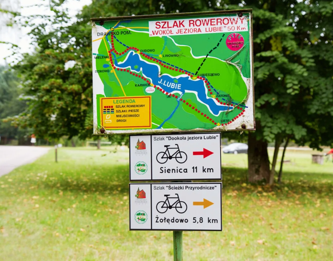 Szlak rowerowy Jezioro Lubie